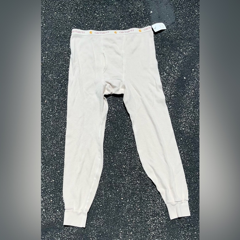 Carhartt | Men's | Base Layer | Cream Thermal  Long Johns Midweight Size XL Tall